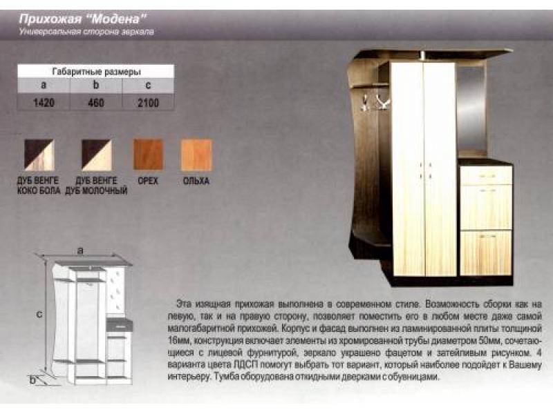 прихожая прямая модена в Рязани