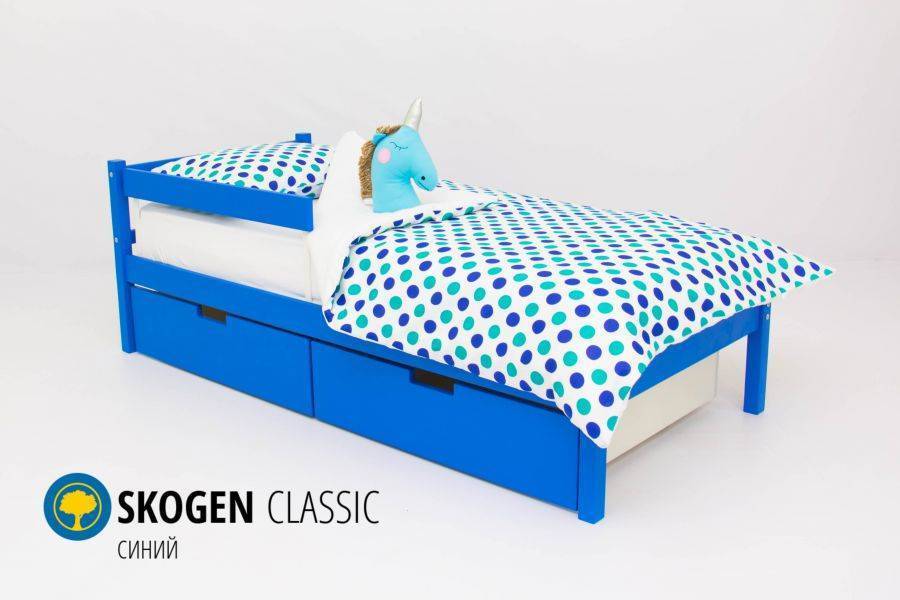 детская кровать skogen classic синий в Рязани