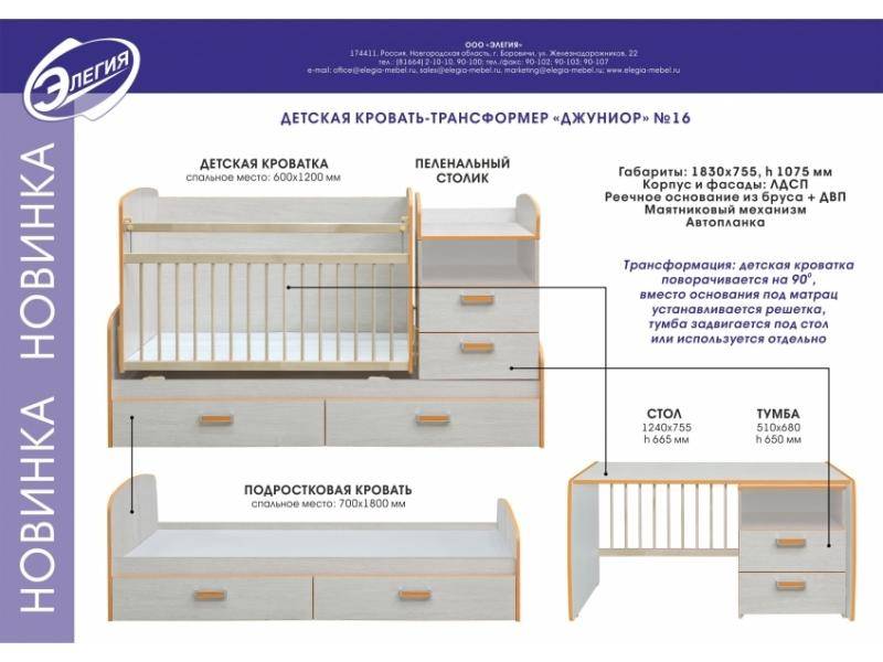 кровать-трансформер джуниор в Рязани