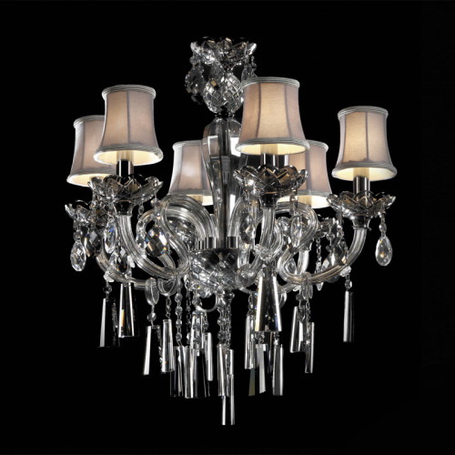 люстра md102743-6a от illuminati прозрачная/бежевая/ хром в Рязани