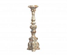 подсвечник фигурный бежевый состаренный на 1 свечу antique blue, 49,5 см в Рязани