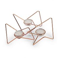 набор подсвечников медных металлических для чайных свечей tri-angular loop, 7 см, 3 штуки в Рязани