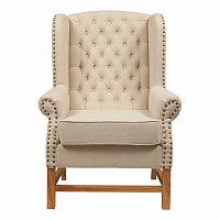 кресло мягкое с ушами french provincial armchair бежевое в Рязани