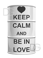 декоративная бочка keep calm and be in love l в Рязани