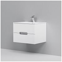 тумба под раковину am.pm spirit m70fhx0602wg33 подвесная, ящики с доводчиками, 60 см, белый глянец в Рязани