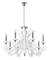 подвесная люстра crystal lux letisia sp8 white белая в Рязани