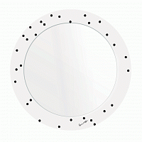 зеркало с рисунком белое круглое черные точки pois в Рязани