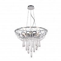 подвесная люстра crystal lux dorotea sp5 d450 chrome прозрачная в Рязани