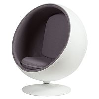 кресло eero ball chair серое в Рязани