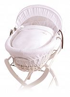 колыбель-переноска gift wicker moses basket белая, белое белье в Рязани