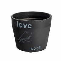 цветочный горшок love чёрный в Рязани