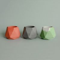 подсвечник из бетона серый eco линту, 6 см в Рязани