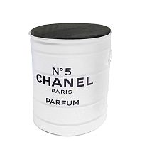 декоративная бочка- пуф chanel №5 white m в Рязани
