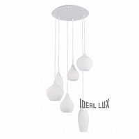 подвесная люстра ideal lux soft sp6 bianco в Рязани