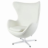 кресло egg chair by arne jacobsen белое в Рязани