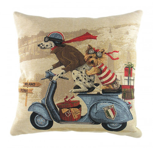подушка с картинкой scooter dogs blue в Рязани