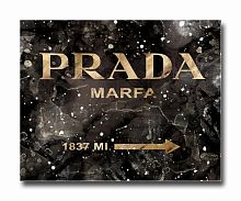 постер prada mafia на чёрном в золотом a4 в Рязани