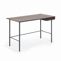 стол mahon desk ореховый шпон, mdf матовый графит в Рязани