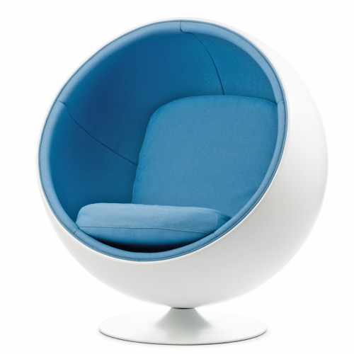 кресло ball chair бело-синее в Рязани