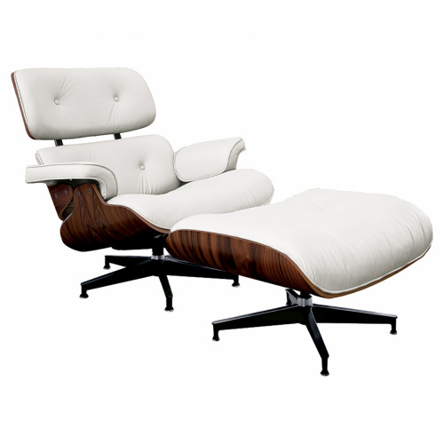 кресло lounge chair & ottoman белое в Рязани