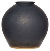ваза керамическая объемная 26 см antiqued черная в Рязани