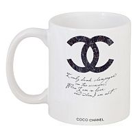 кружка с рисунком drink champagne. coco chanel в Рязани