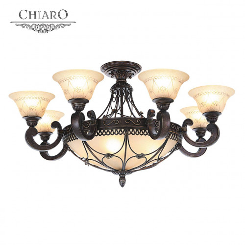 потолочная люстра chiaro айвенго 382012812 бежевая в Рязани