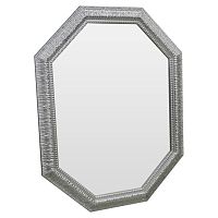 зеркало серебряное восьмиугольное вытянутое с декором silver luxury в Рязани