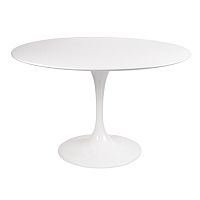 стол eero saarinen style tulip table mdf d110 глянцевый белый в Рязани