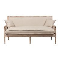 диван auguste salon bench with burlap прямой бежевый в Рязани