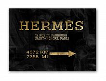 постер hermes без рамки, черный, а4 в Рязани