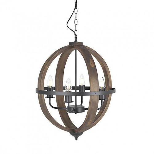 люстра на 4 рожка коричневого цвета в Рязани