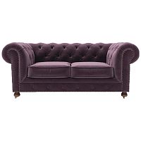 диван chesterfield lux двухместный прямой фиолетовый в Рязани