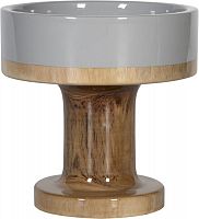 ваза настольная rustic chic bowl grey wood в Рязани