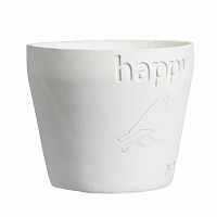 цветочный горшок happy белый в Рязани