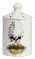 подсвечник белый с крышкой пьеро форназетти желтые губы bacio candle yellow, 33 см в Рязани