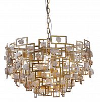 подвесная люстра crystal lux diego sp9 d600 gold в Рязани