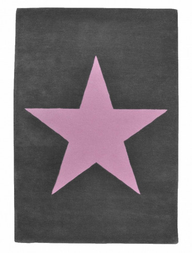 ковер wool star темно-серый-розовый в Рязани
