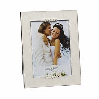 фоторамка из белого акрила с жемчугом 17,6х1,5х22,6 в Рязани