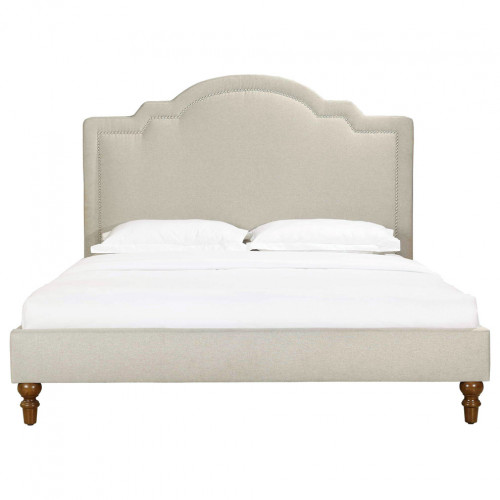 кровать двуспальная 120х200 бежевая cassis upholstered в Рязани