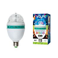 светодиодный светильник-проектор (09839) volpe disko uli-q301 03w/rgb/e27 white в Рязани