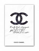 постер drink champagne. coco chanel а3 в Рязани