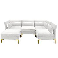 диван zara sectional угловой белый в Рязани