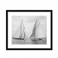постер sailboats race during cruise серый в Рязани