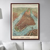 картина: antique map of new york city, 1879г. в Рязани