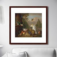 картина: a cockatoo, a parrot, a jay and other birds, 1715г. в Рязани
