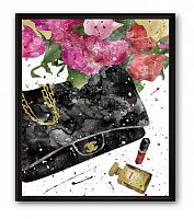 постер сумка чёрная chanel а4 в Рязани
