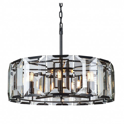 люстра harlow round d75 черное основание, прозрачное стекло в Рязани