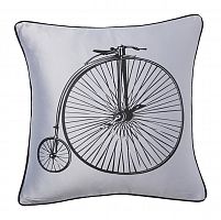 подушка с ретро-велосипедом retro bicycle grey в Рязани