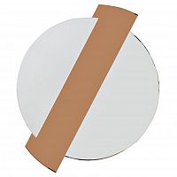 зеркало круглое с коричневой зеркальной вставкой 86x107x2,5 см в Рязани